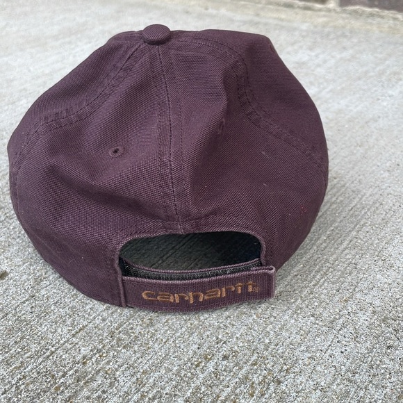 Carhartt Maroon Red Brown Hat Ball Cap Adjustable - Picture 4 of 4